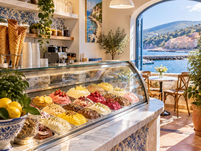 The La Fontana gelateria interior